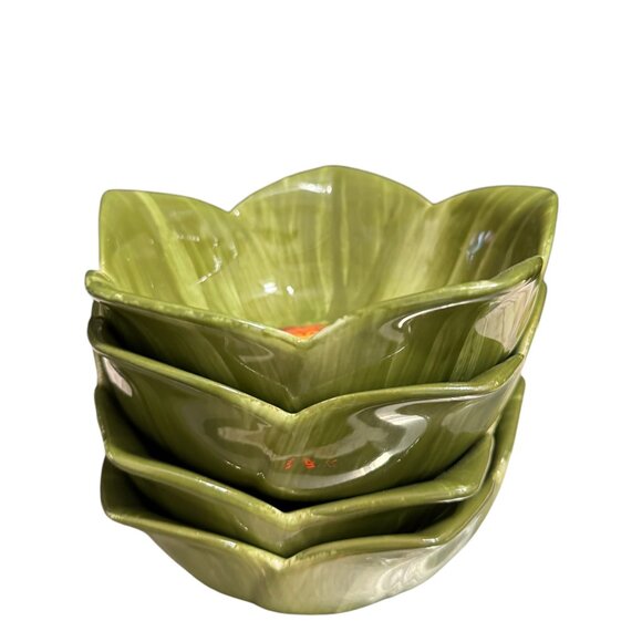 Set of 4 Tara Temp-Tations Sunflower Old World 12oz Flower Bowls/Ovenware - Picture 10 of 11